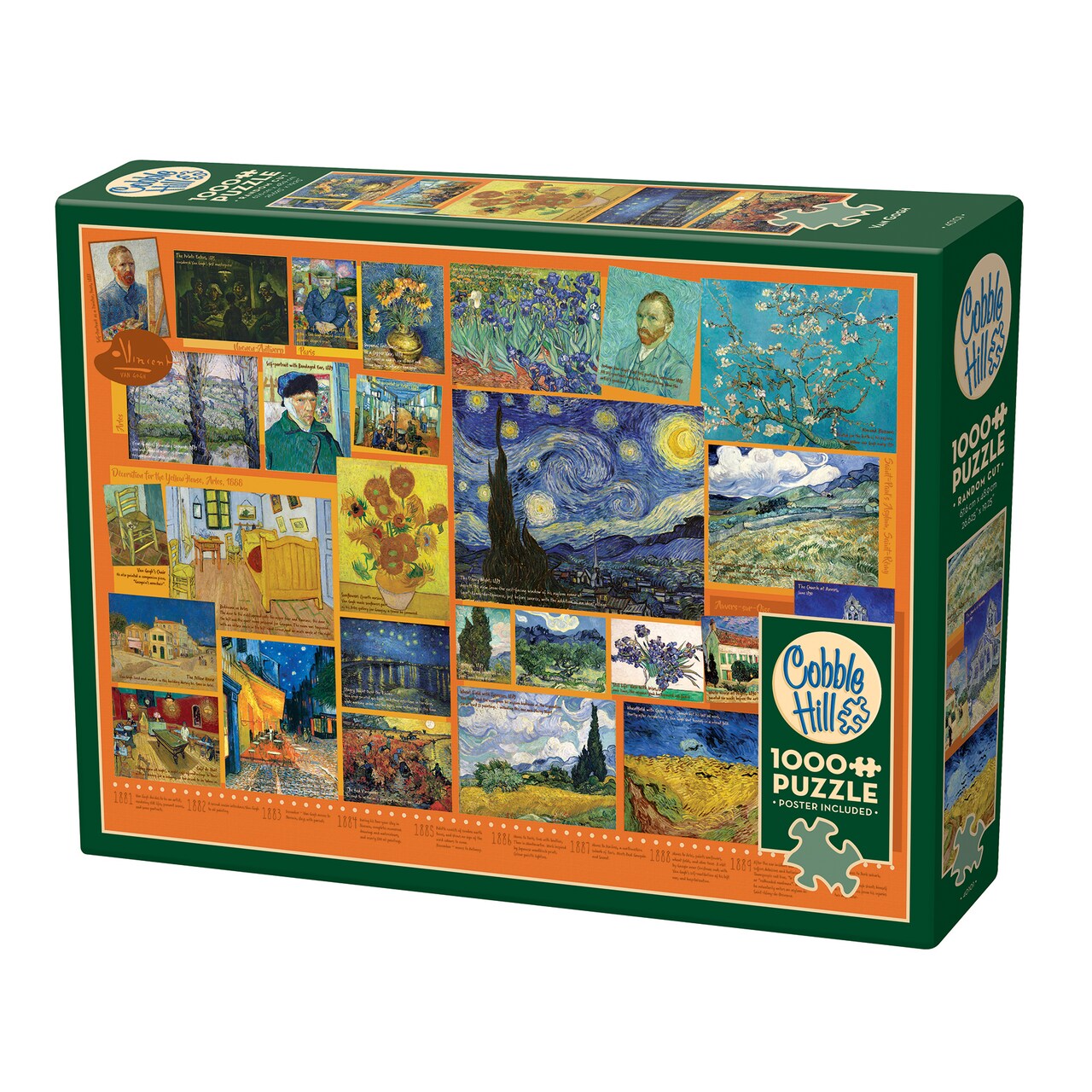 Cobble Hill 1000 Piece Puzzle: Van Gogh - Reference Poster Included, High Quality Jigsaw, Earth Friendly Materials